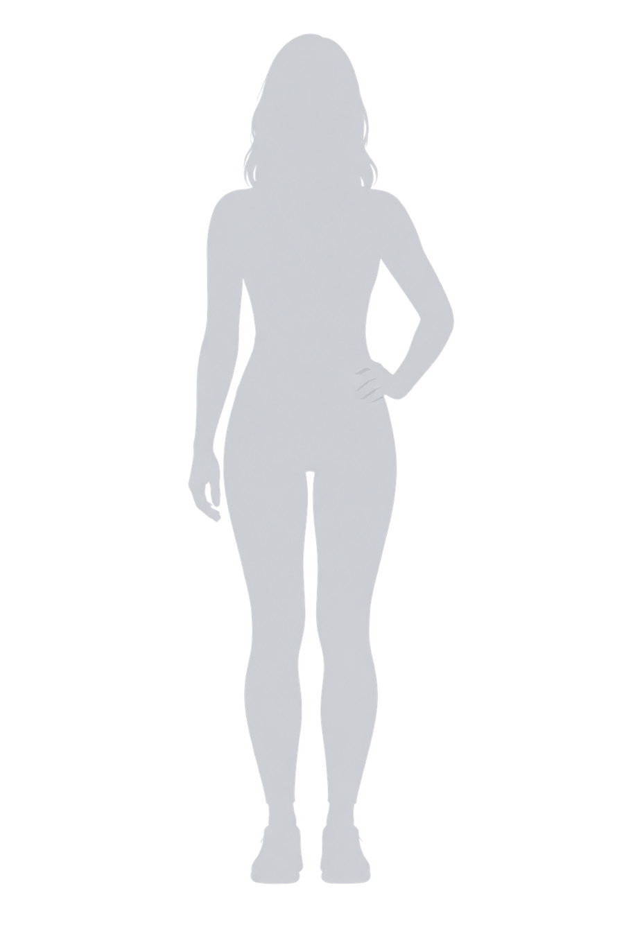 Woman rider height silhouette