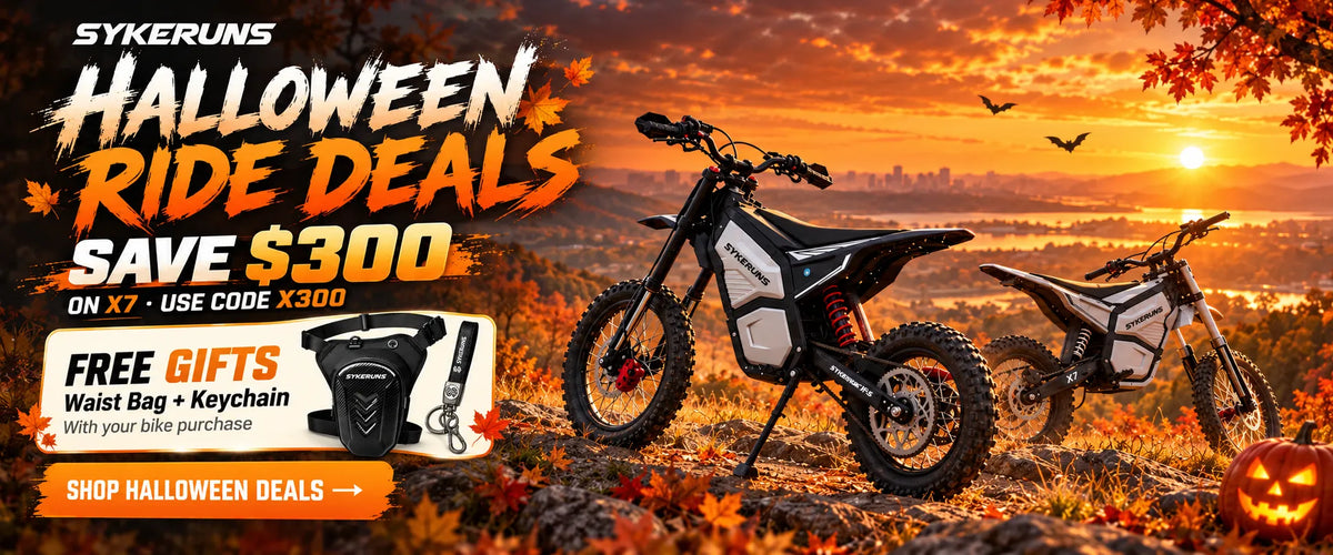 SYKERUNS electric dirt bike hero banner