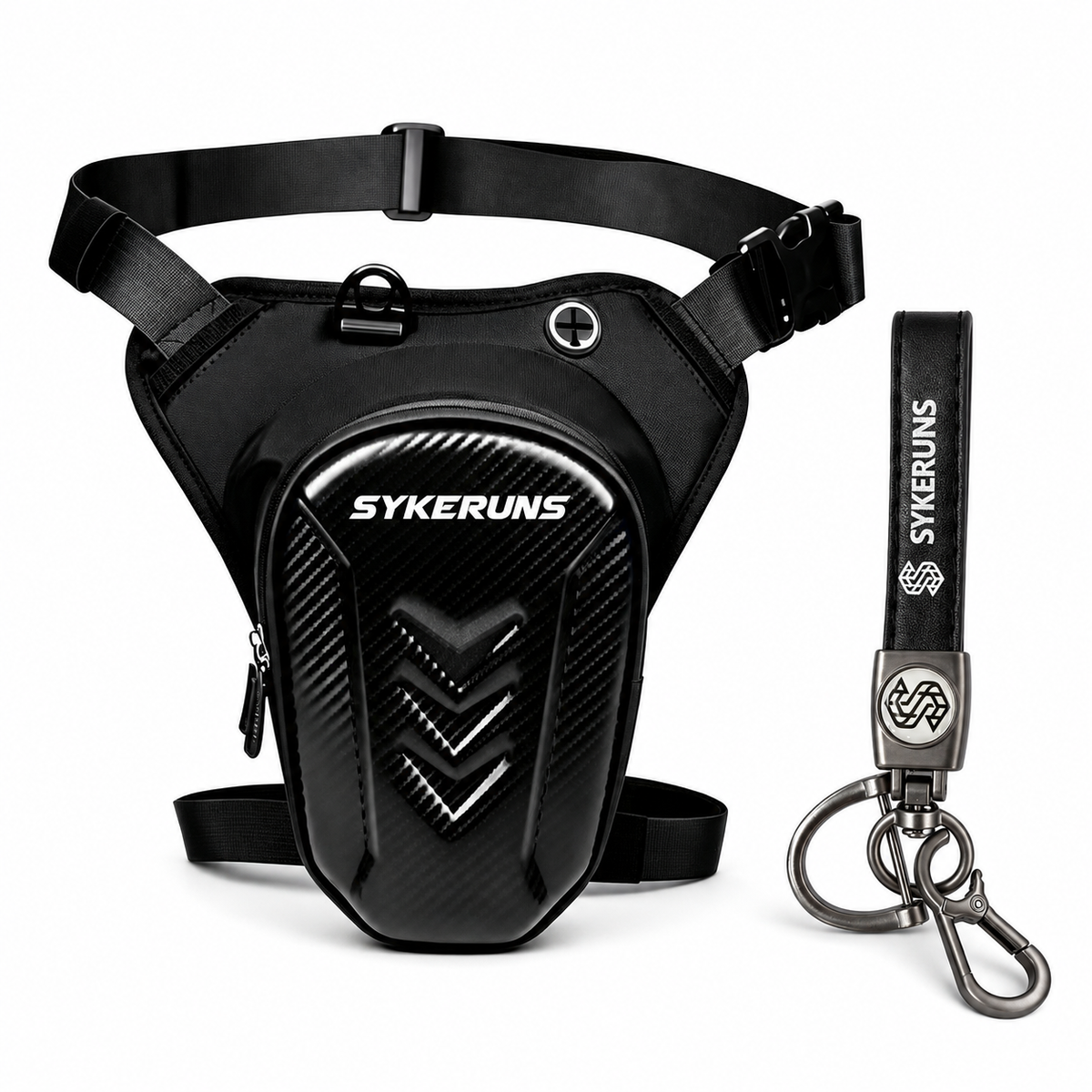 SYKERUNS black rider waist bag and keychain free gift set