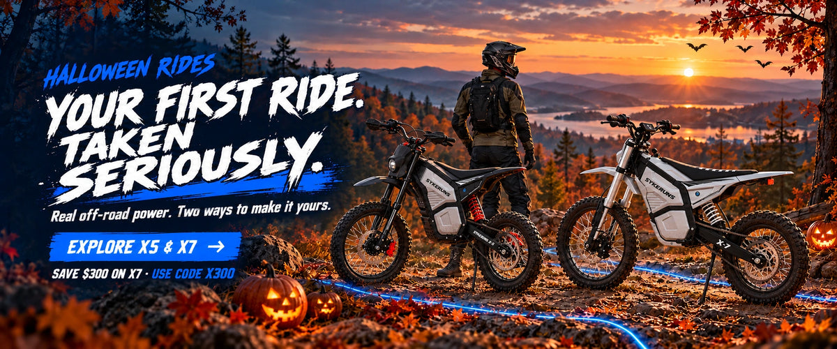 SYKERUNS electric dirt bike hero banner