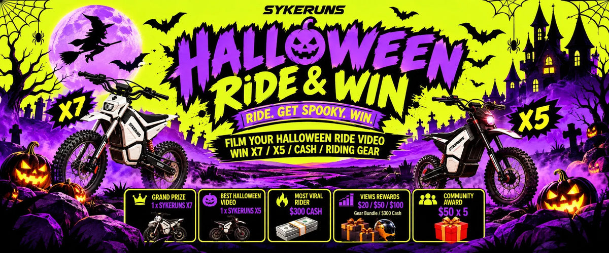 SYKERUNS electric dirt bike hero banner