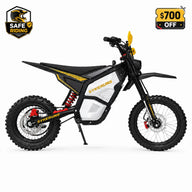 SYKERUNS X5 3000W yellow electric mini dirt bike for adults and teens with $700 off promotion